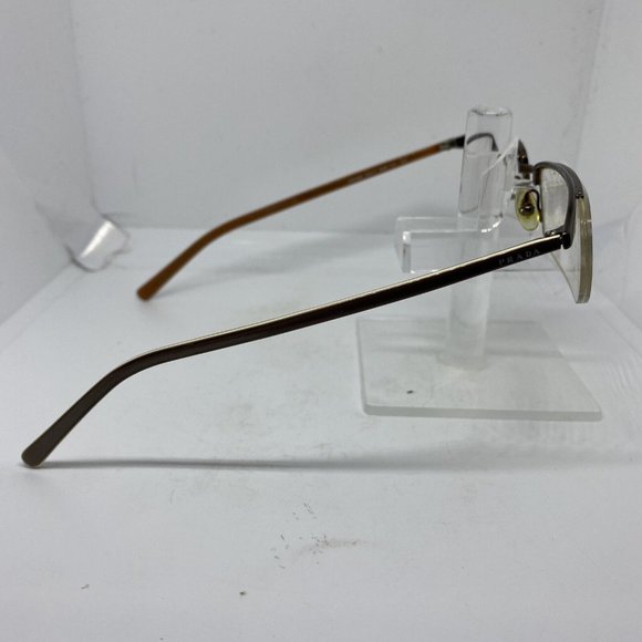 Authentic Prada VPR 56G 8AE-1O1 Designer Brown Eyeglasses Frames Metal 52-17-140 - Picture 3 of 8